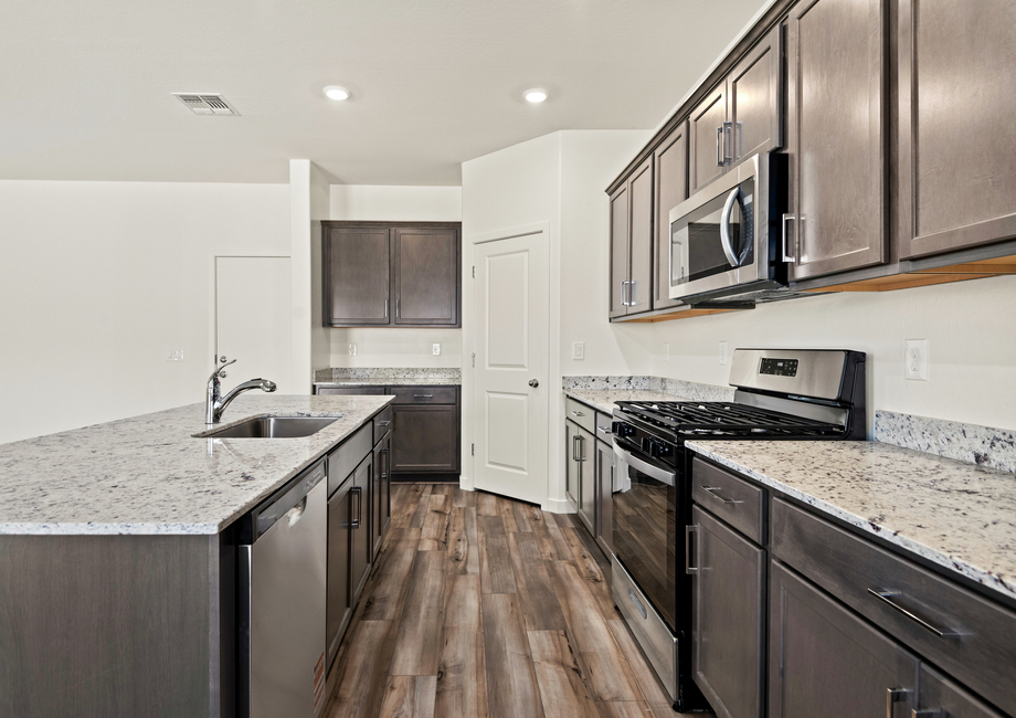 Each kitchen comes with upgraded appliances included.
