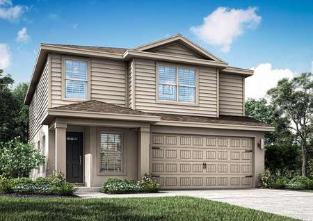 The Pasco is a beautiful two story home with front yard landscaping