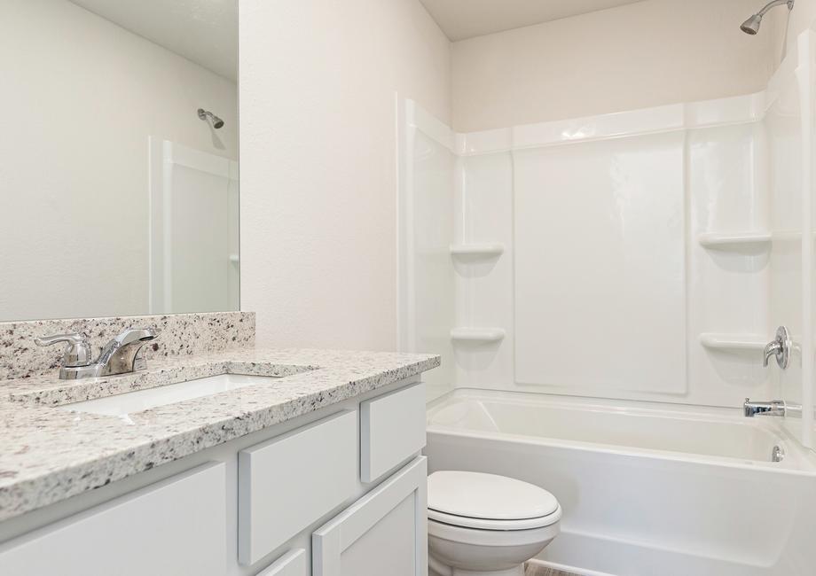 The second bathroom has plenty of space for your guests