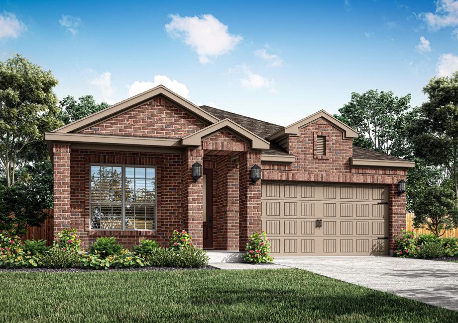 The Pintail is a beautiful single story home with brick.