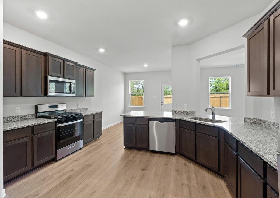 The dining room of the Juniper sits right off of the kitchen.