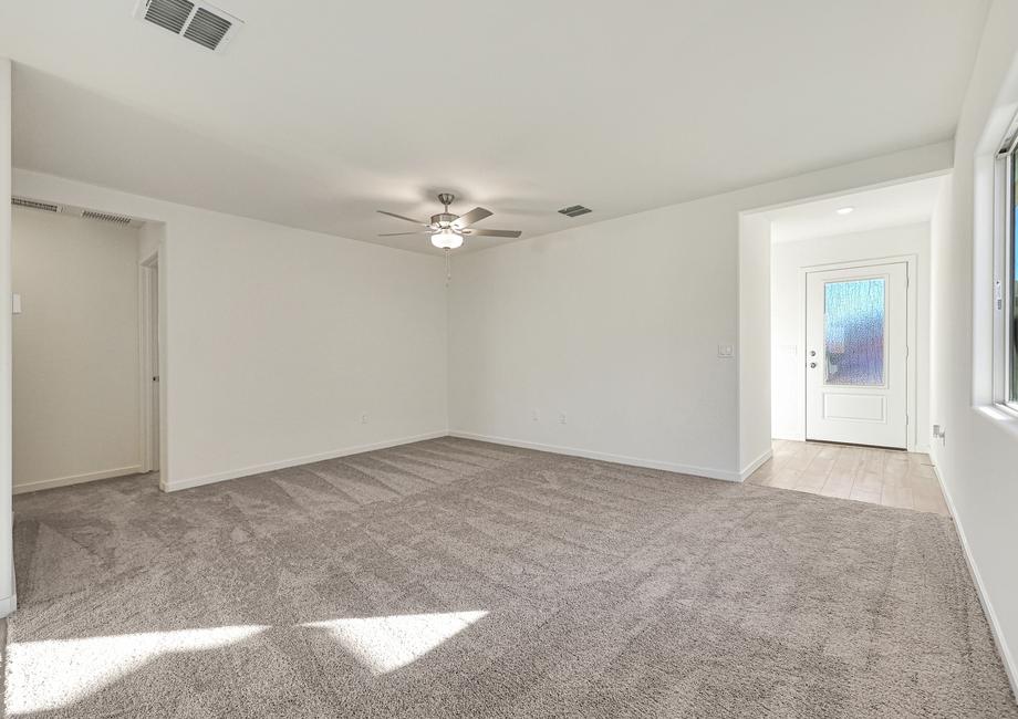 Fall in love with the spacious living room of this floorplan