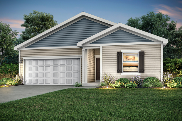 The Gunnison is a beautiful single story home with siding.