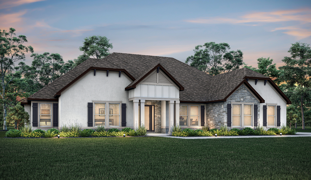 Dusk rendering of the Mantle elevation 1.