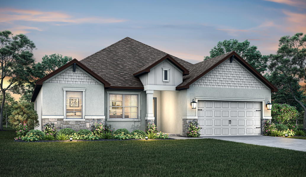 Dusk rendering of the Leland.