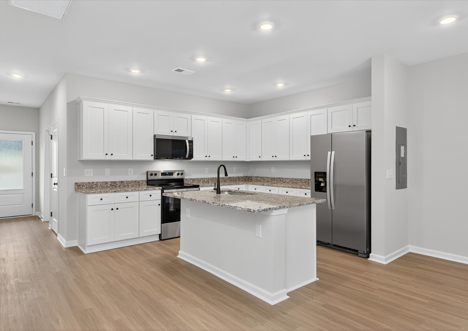 Bright and light kitchen. 