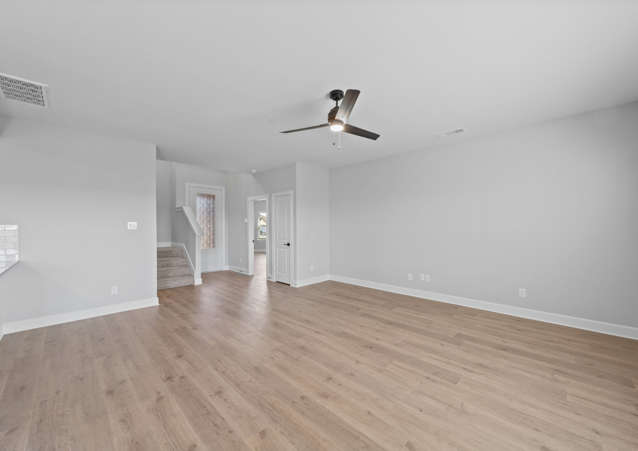 The family room is spacious.