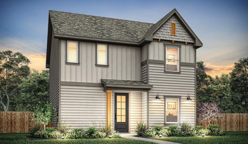 Dusk rendering of the two-story Antone.