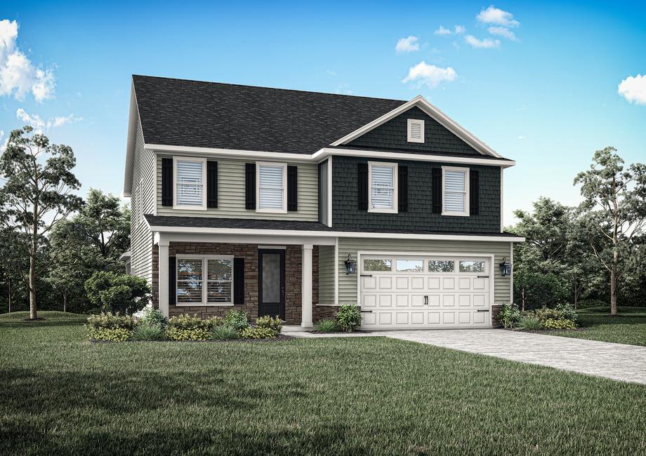 Exterior rendering of the Hawthorn elevation 2.