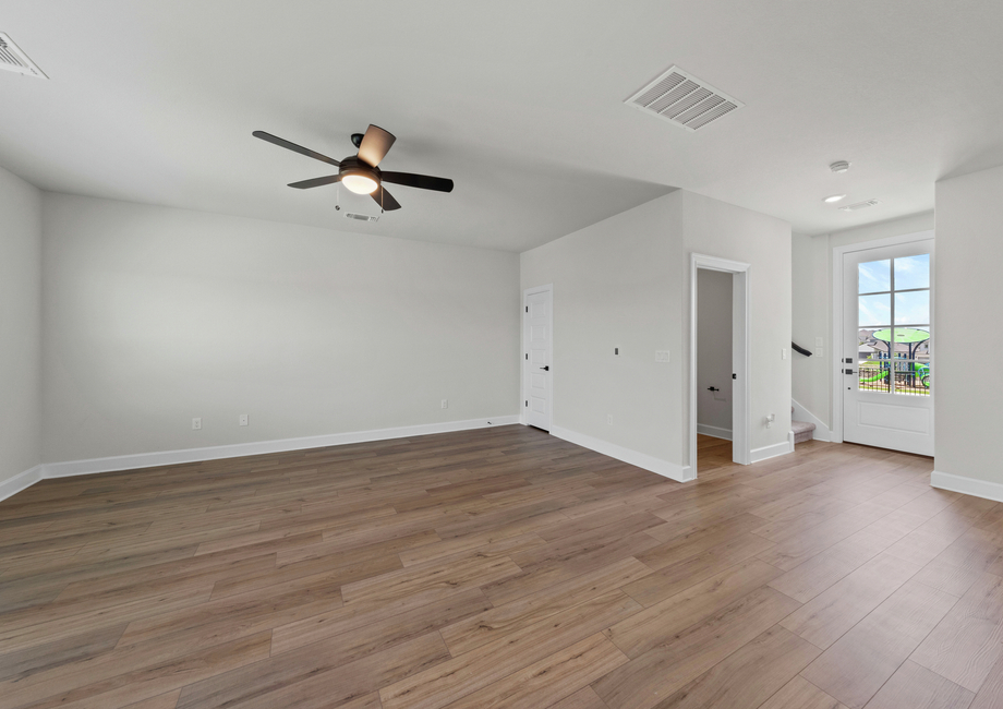 Large family room for entertaining.