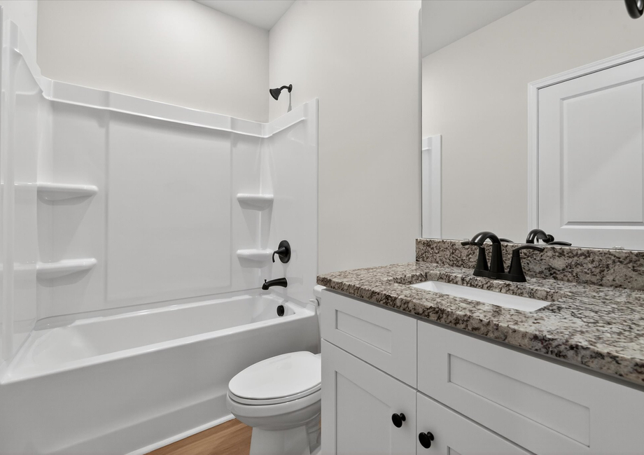 The secondary bathroom. 