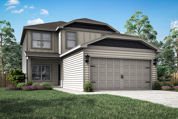 Rendering of the two-story Primrose floor plan. 
