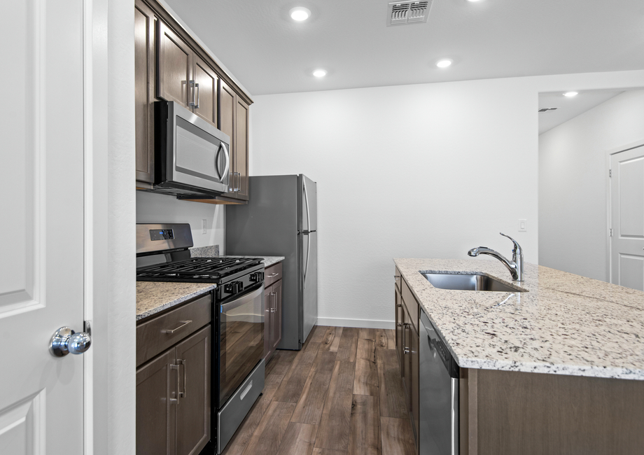 Each kitchen comes with stainless steel, upgraded appliances.