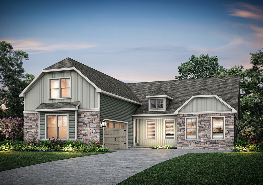 Dusk rendering of the Sumter Elevation 5.