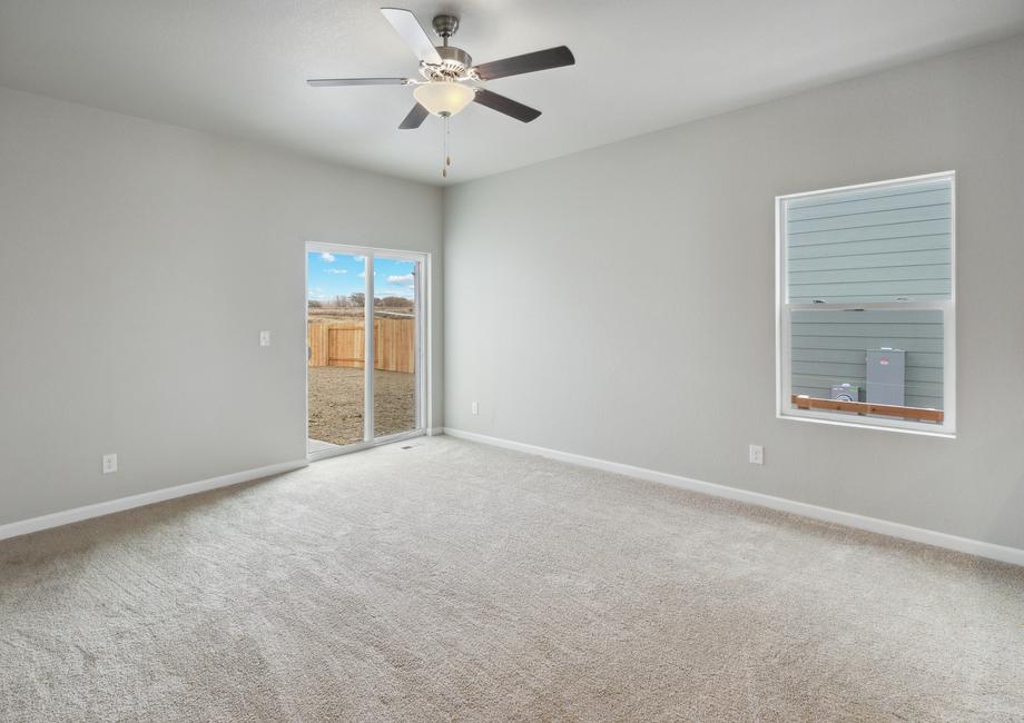 The large living room has plenty of space for furniture.