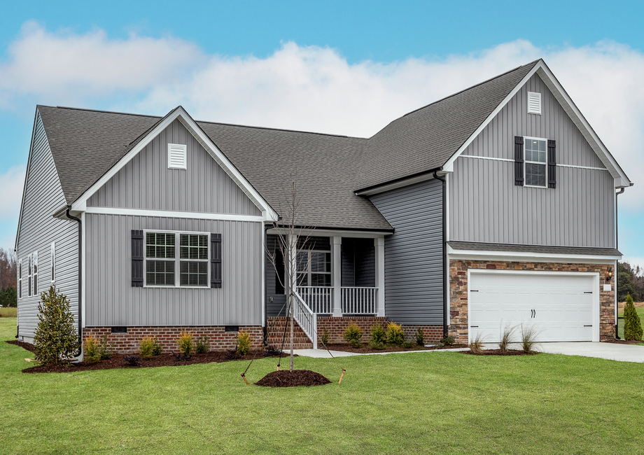 This home has stone detailing.