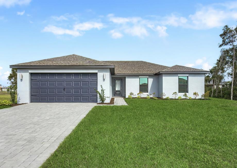 Brickell Home for Sale at Mirror Lakes in Lehigh Acres, Florida by LGI Homes