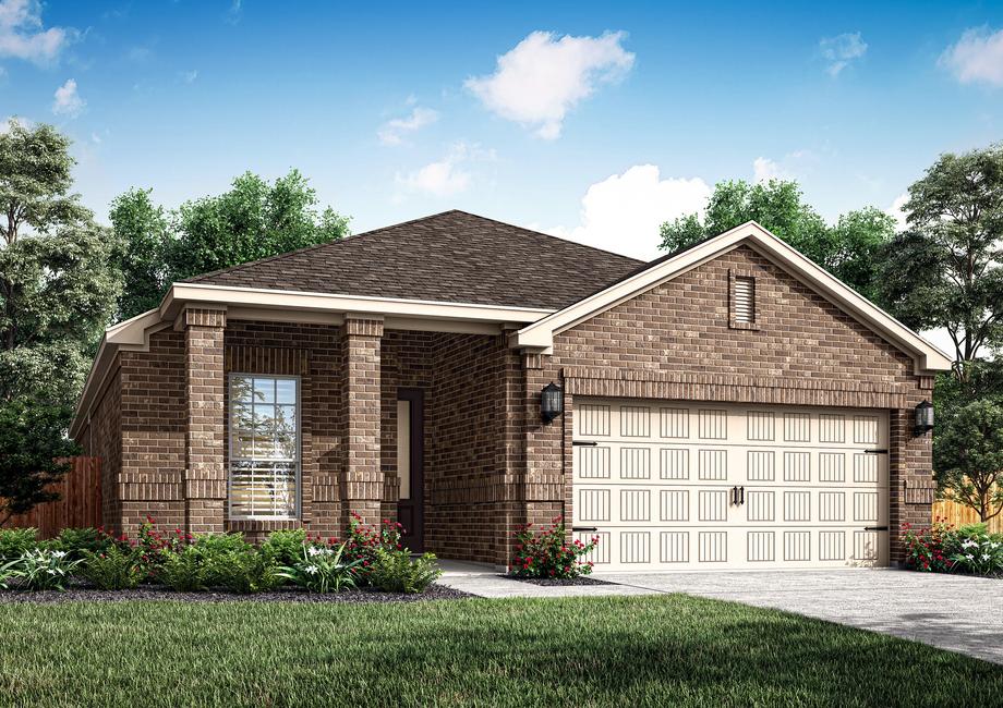 The Alwyn is a beautiful single story home with brick.