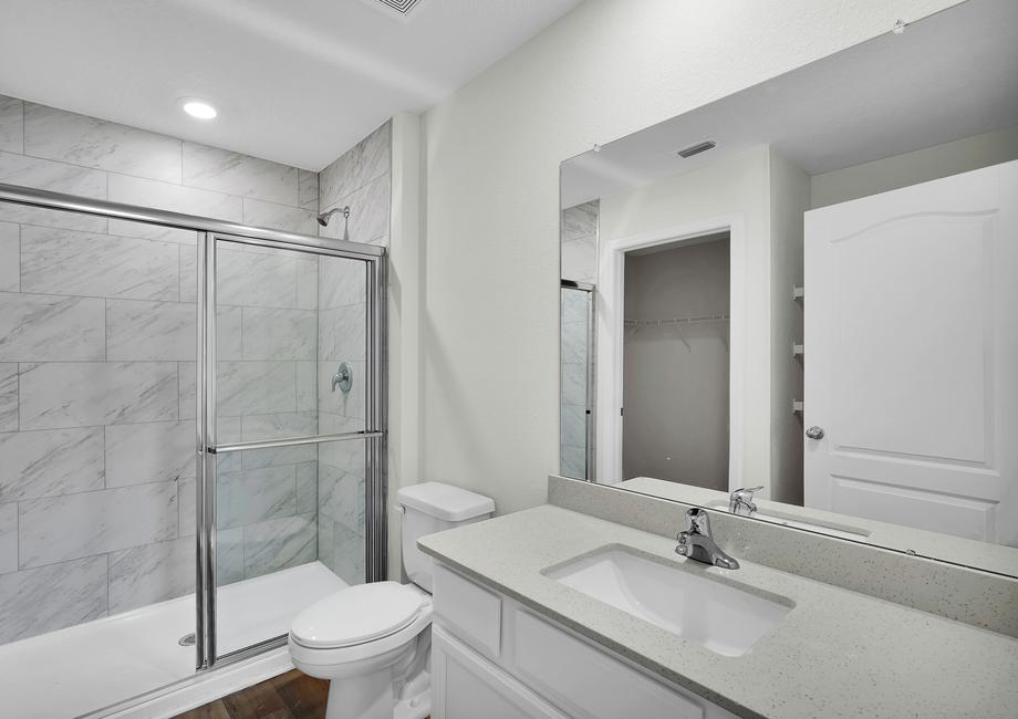 The Calypso's master bathroom is perfect for getting ready in the morning