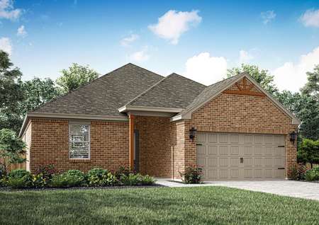 Rendering of the beautiful one-story Canton floor plan.