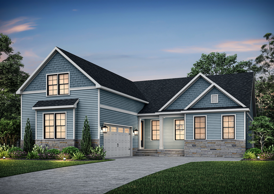 Dusk rendering of the Sumter Elevation 2.