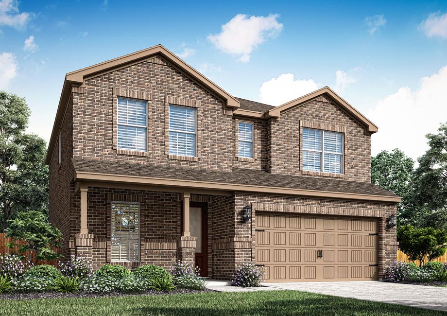 The Starling is a beautiful two story home with brick.