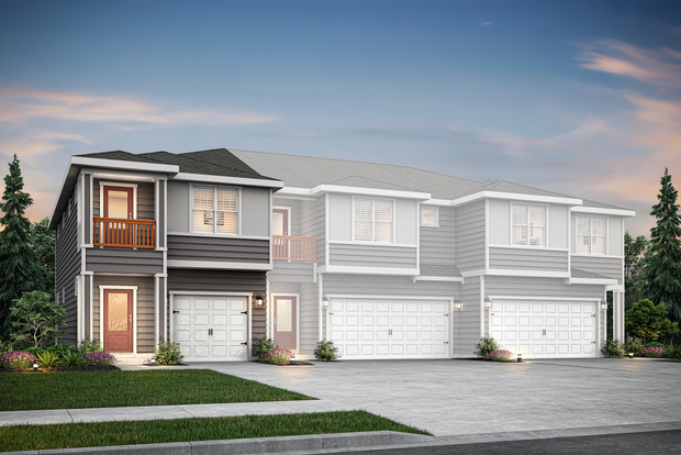 Rendering of the Ashland at dusk.