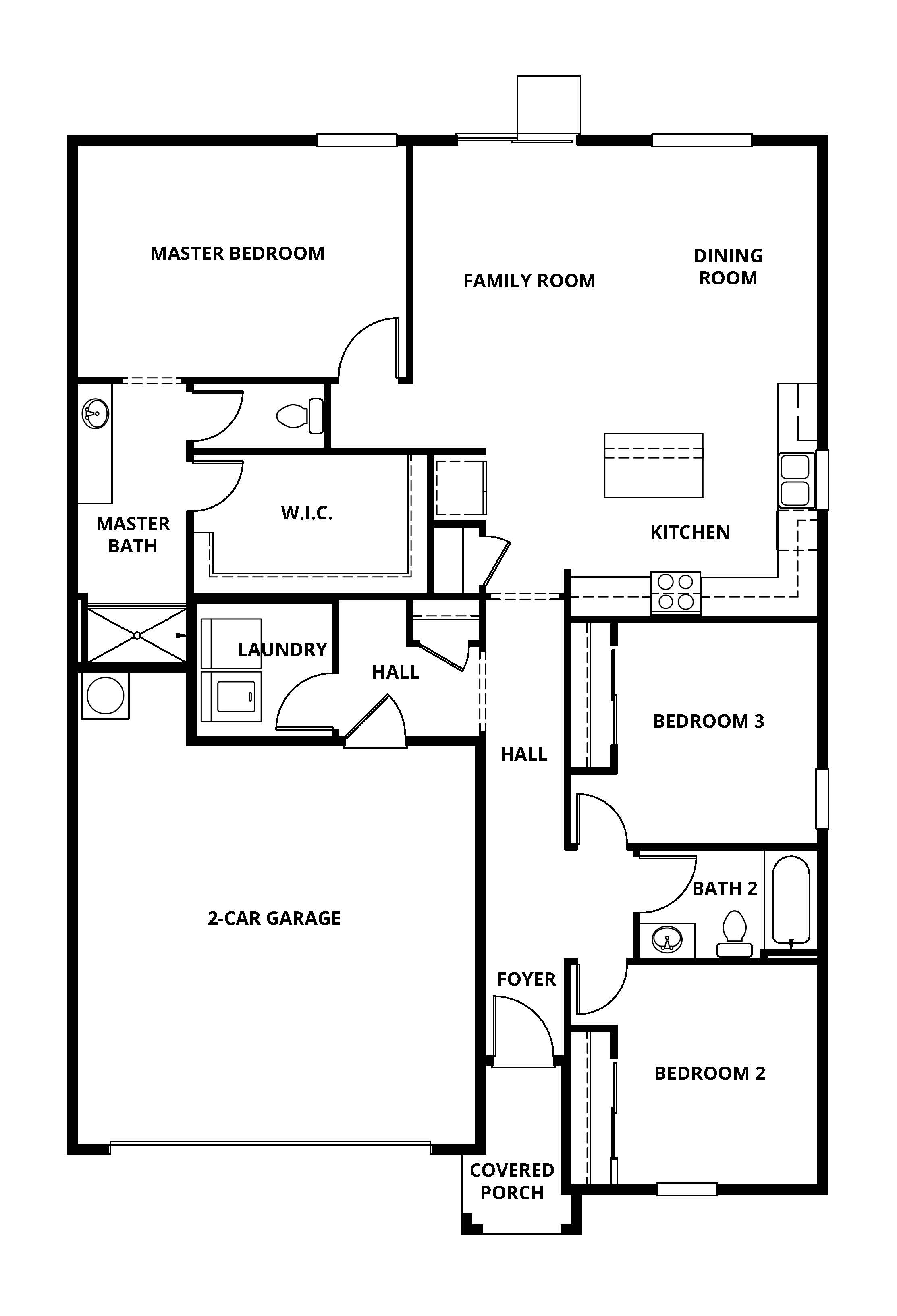 The Carmel is a spacious single story home.