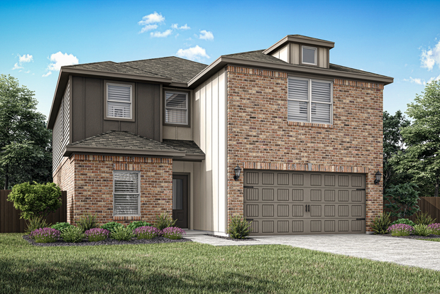 The Sterling is a beautiful, two-story, brick home.