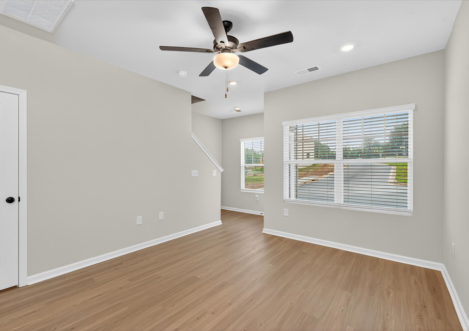 The living room is spacious. 