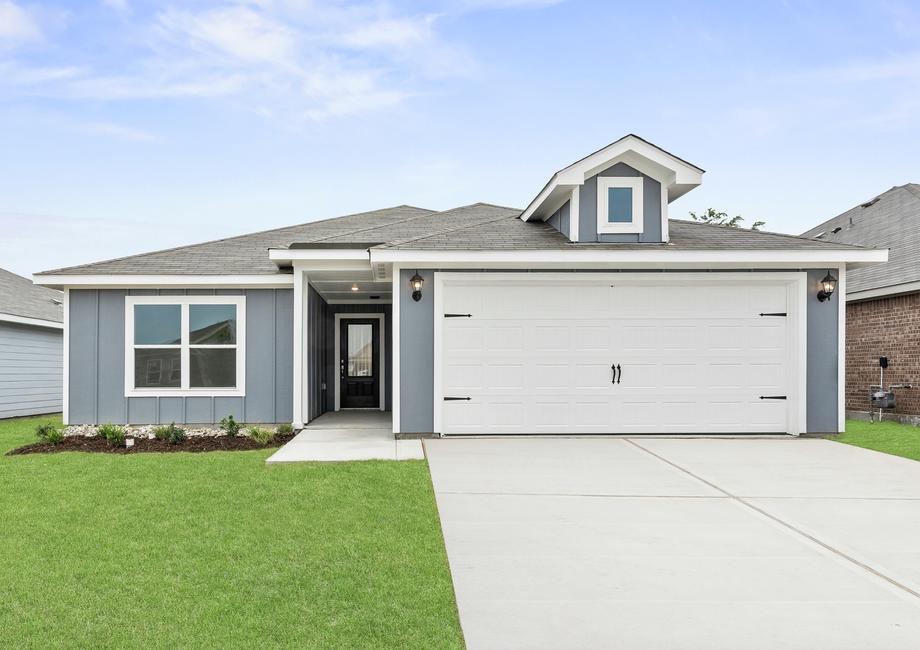 The Rio Grande floor plan is a one-story home.