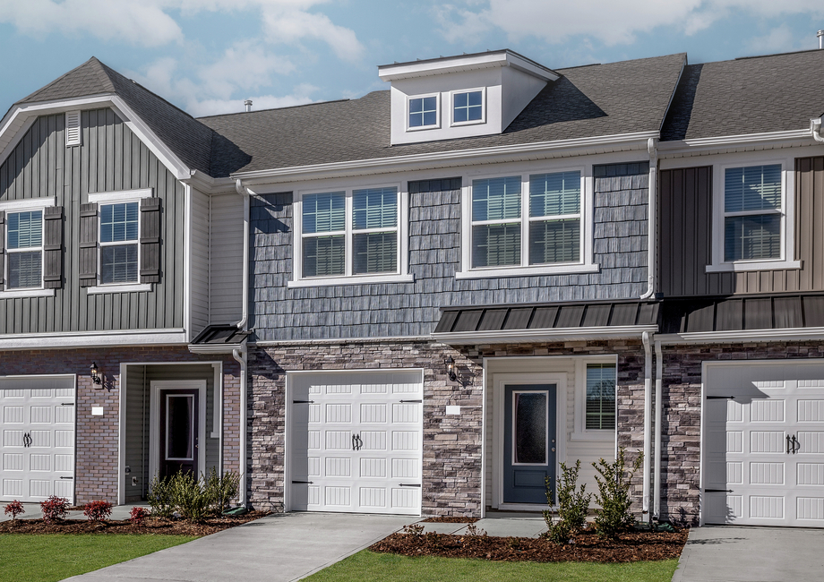 Angled view of the Loblolly townhome