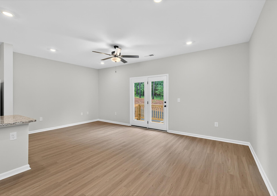 The living room is spacious. 