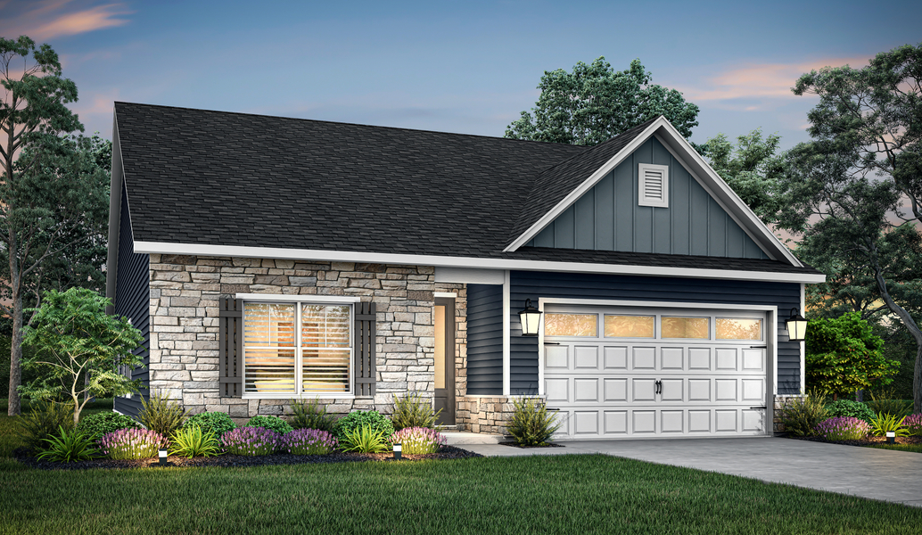 Dusk rendering of the Cary elevation 2.