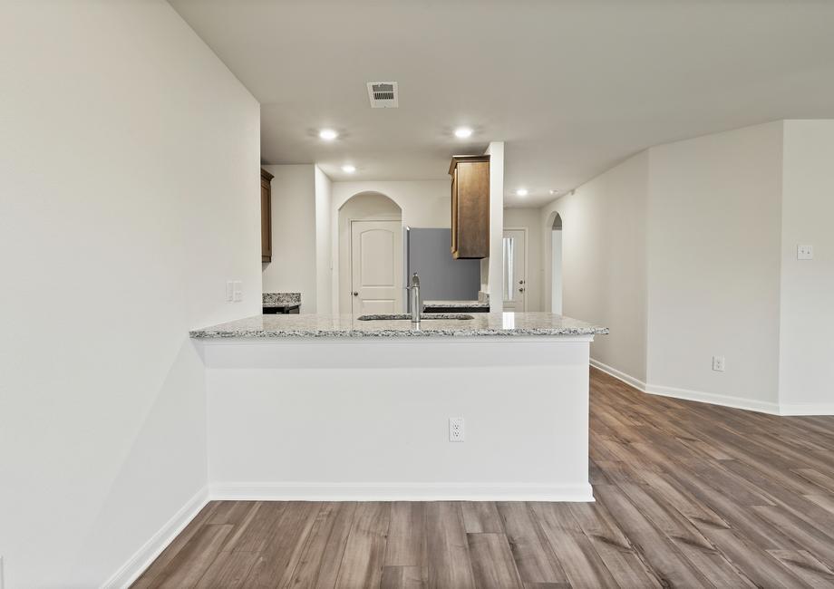 The dining room sitting next to the kitchen is great for hosting.