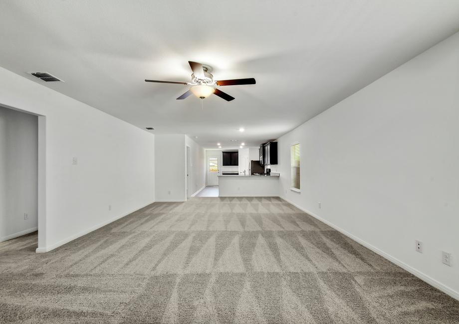 Open-concept layout with the kitchen and living room connected so you never have to miss out on conversation.