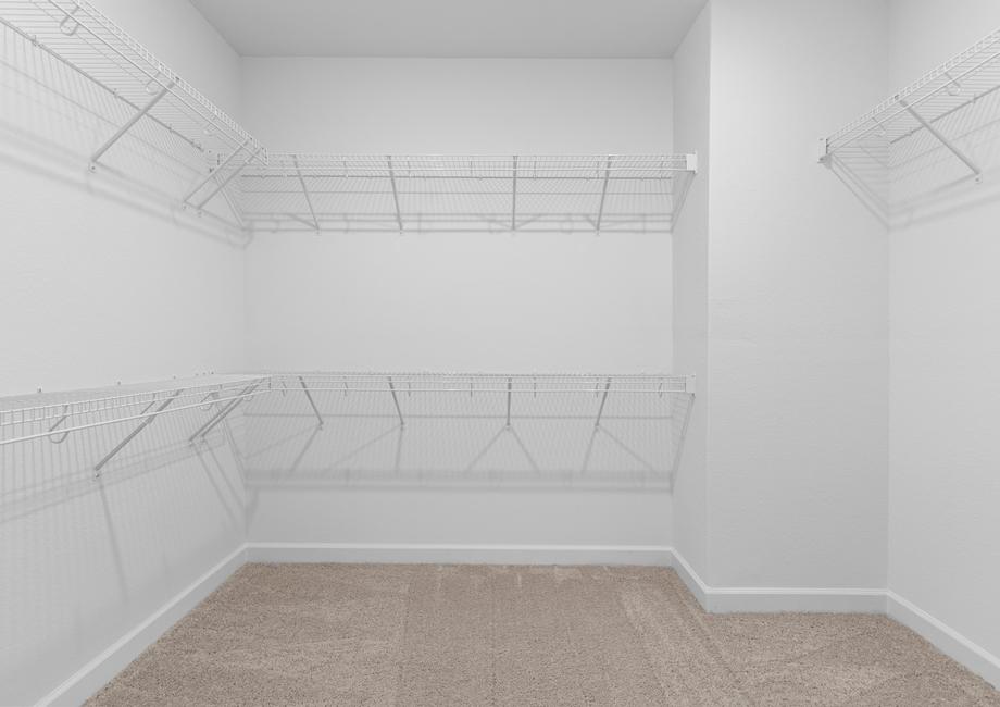 Enjoy a spacious closet in the master bedroom.