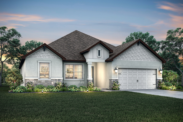 Dusk rendering of the Leland.