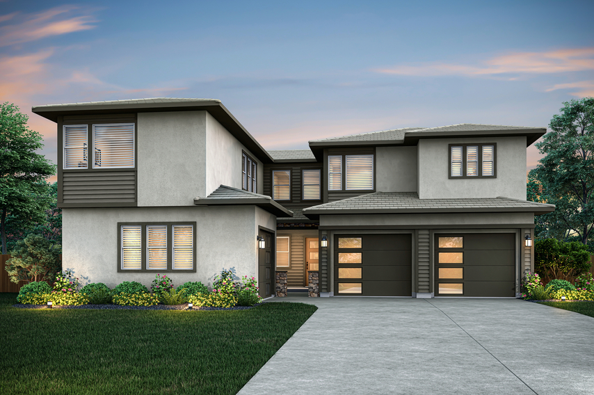 Dusk rendering of the Sherwood B.