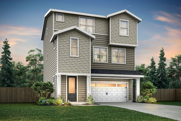 Rendering of the Summerwood A at dusk.