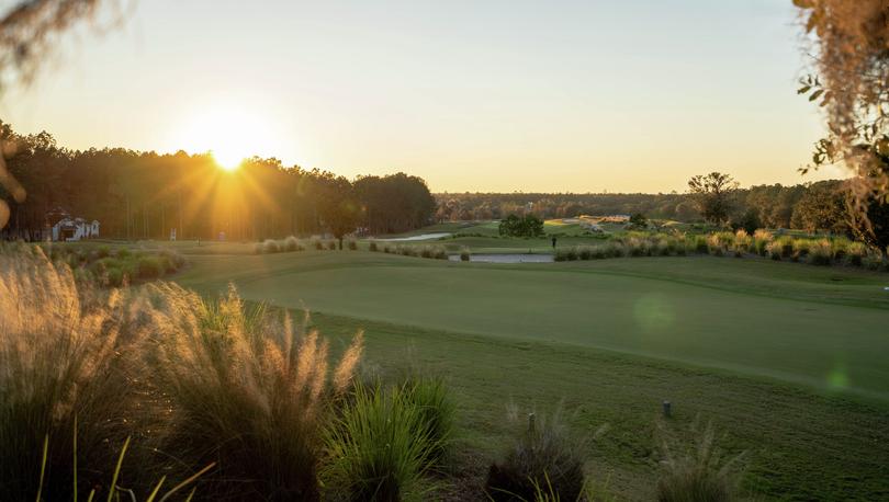 Enjoy the sunset views from the championship golf course.