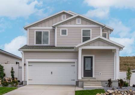 Exterior of a two-story siding home 