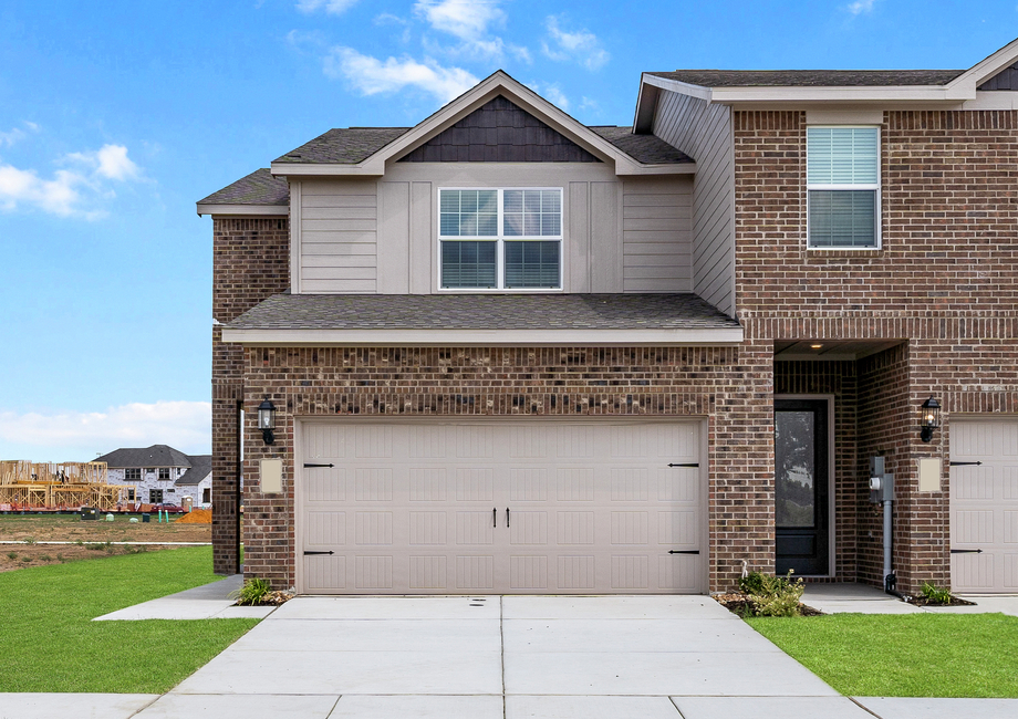 The Caspian is a beautful floor plan with brick and siding exterior.