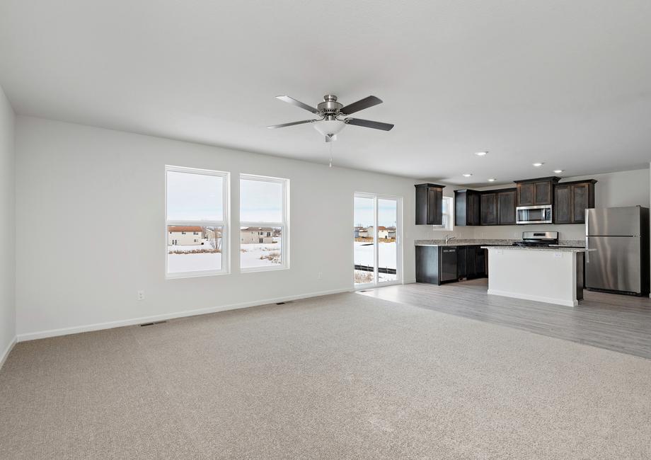 The Nicollet floor plan's open concept is a great layout for any family
