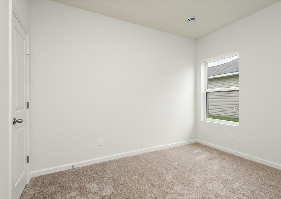 The secondary bedrooms has carpet