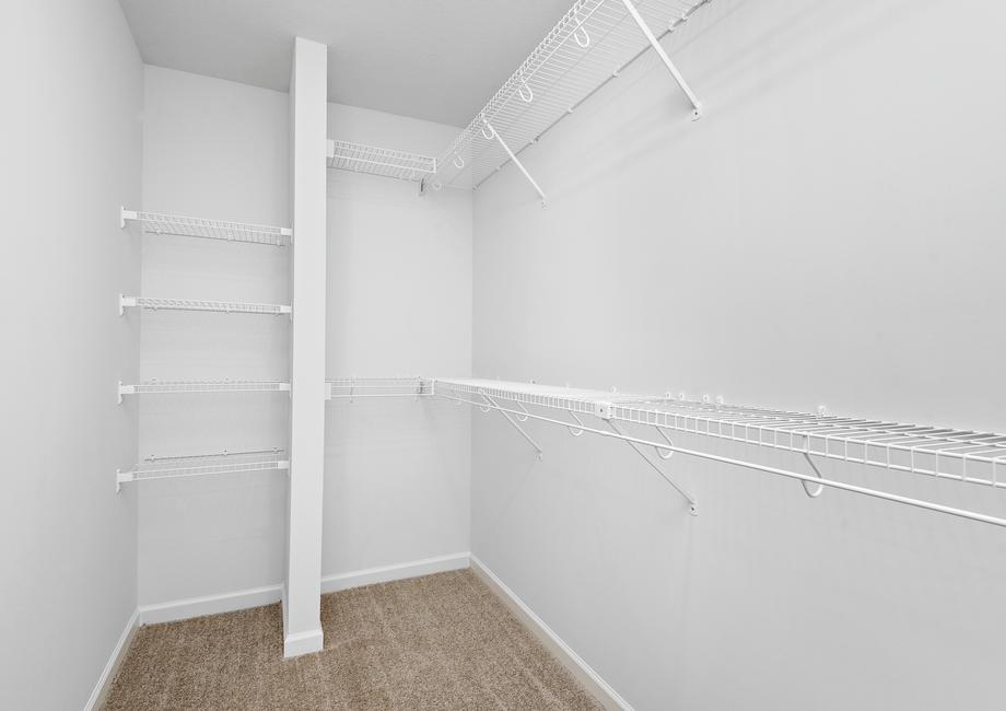 The walk in closet and room for all of your essentials