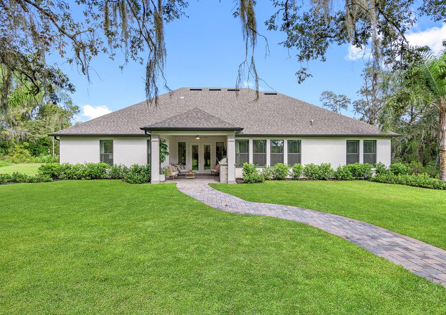 You will love relaxing on the covered outdoor living area.