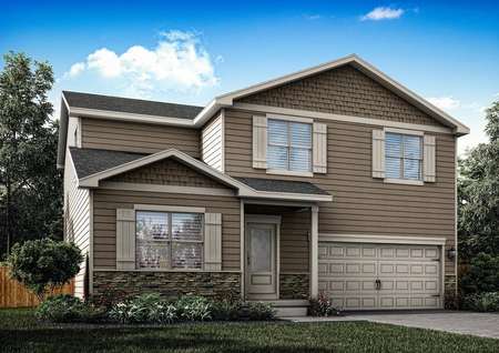 The beautiful Roosevelt floor plan is a two-story home.