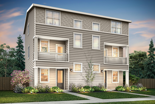 Rendering of the Benton A at dusk.