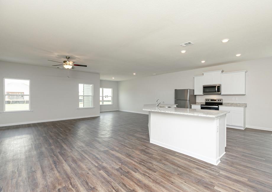 The Burton's open floor plan is perfect for entertaining family and friends